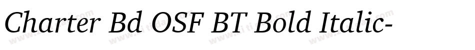 Charter Bd OSF BT Bold Italic字体转换